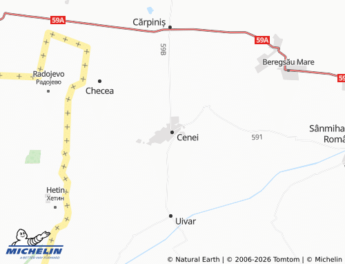 Carte MICHELIN Cenei - ViaMichelin