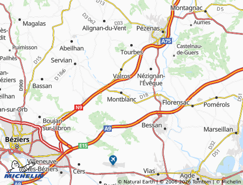 Kaart MICHELIN Montblanc - ViaMichelin