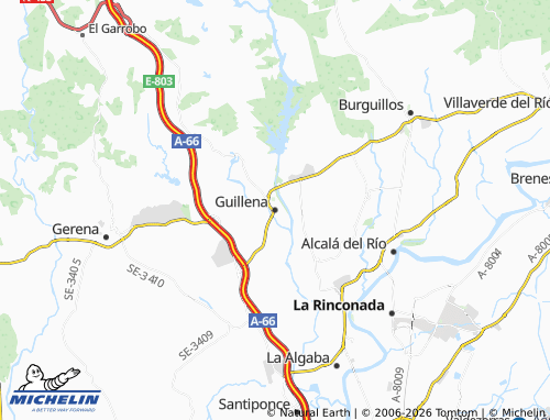 MICHELIN-Landkarte Guillena - ViaMichelin