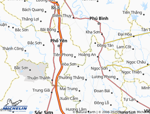 Kaart MICHELIN Tiên Phong - ViaMichelin