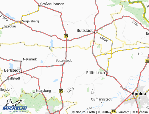 MICHELIN Nermsdorf map - ViaMichelin