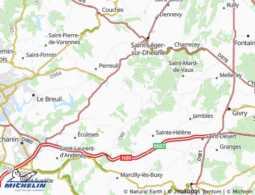 MICHELIN Baugey map - ViaMichelin