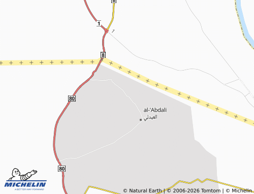 MICHELIN Abdily Block 1 map - ViaMichelin