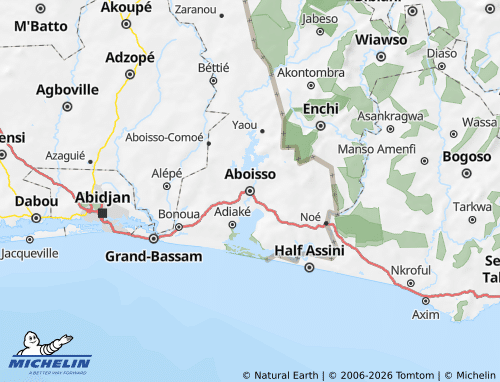 Mapa MICHELIN Aboisso - ViaMichelin
