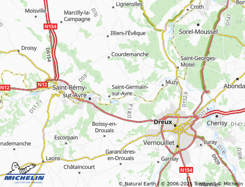 Carte MICHELIN Heudreville-en-Lieuvin - ViaMichelin