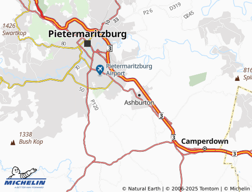 MICHELIN Shorts Retreats map - ViaMichelin
