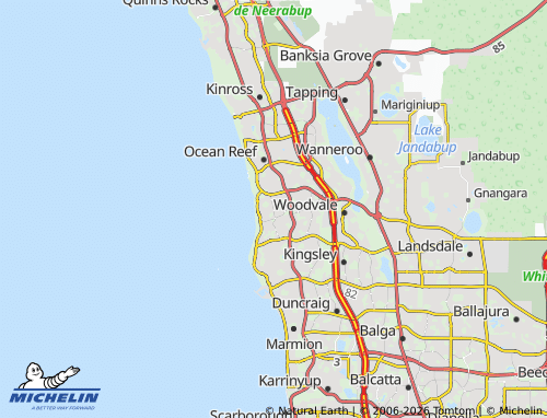 Mapa MICHELIN Mullaloo - ViaMichelin