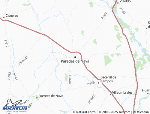 MICHELIN Paredes de Nava map - ViaMichelin