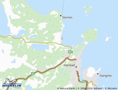 MICHELIN Ervika map - ViaMichelin