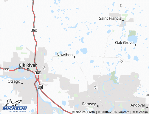 Carte MICHELIN Nowthen - ViaMichelin