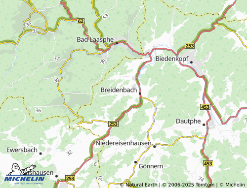 MICHELIN Kleingladenbach map - ViaMichelin
