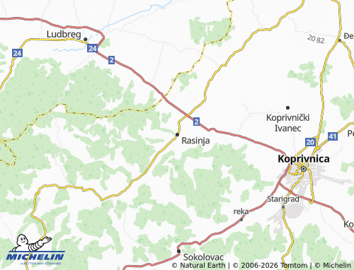 Mapa MICHELIN Rasinja - ViaMichelin