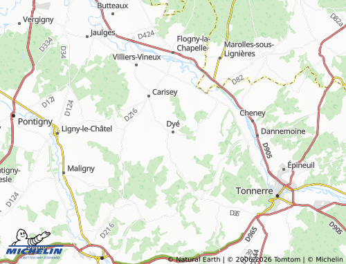Carte MICHELIN Dyé - ViaMichelin