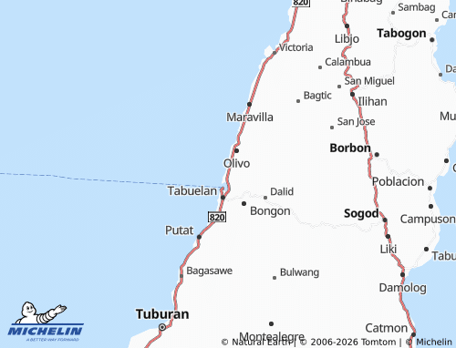 MICHELIN Tabunok map - ViaMichelin
