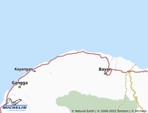 MICHELIN Akar Akar map - ViaMichelin