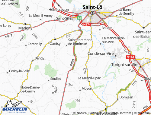 MICHELIN Saint-Samson-de-Bonfossé map - ViaMichelin