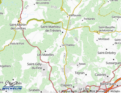 Mapa MICHELIN Le Triadou - ViaMichelin