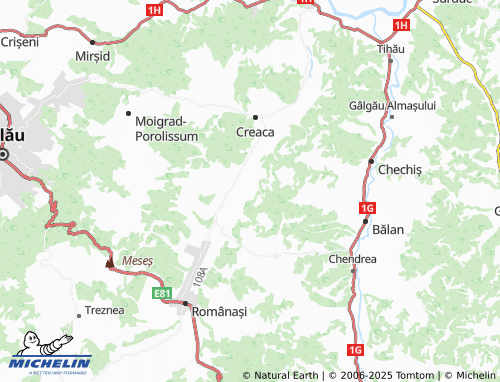 Kaart MICHELIN Brusturi - ViaMichelin