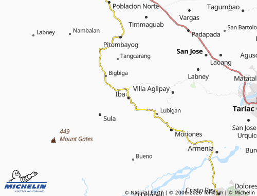 MICHELIN Iba map - ViaMichelin