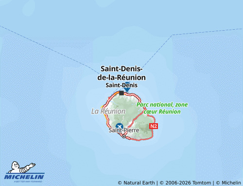 MICHELIN Réunion map - ViaMichelin
