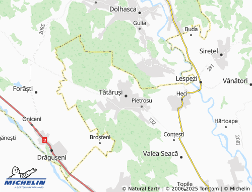 MICHELIN Tătăruși map - ViaMichelin