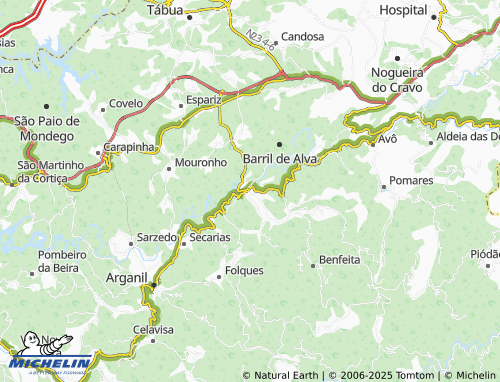 MICHELIN Côja map - ViaMichelin