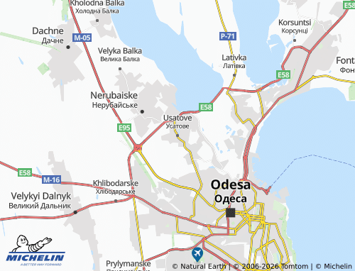 Mapa MICHELIN Usatove - ViaMichelin