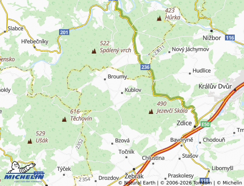 Mappa MICHELIN Kublov - ViaMichelin