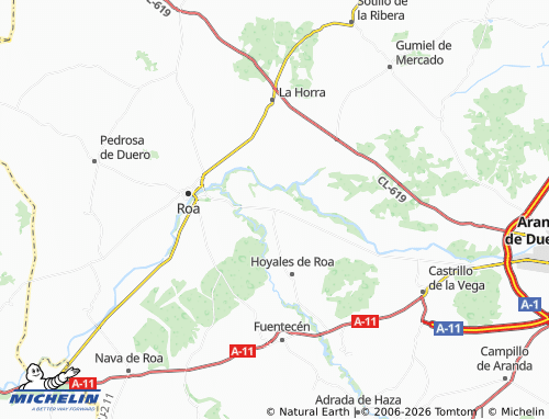 MICHELIN Berlangas de Roa map - ViaMichelin