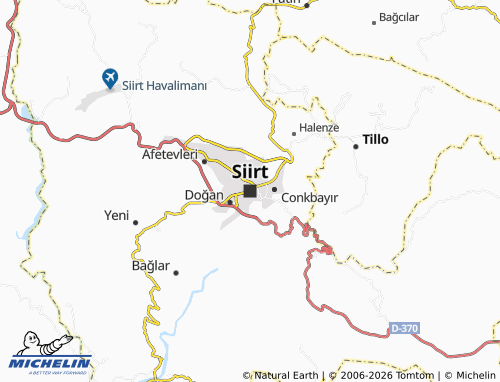 MICHELIN Siirt map - ViaMichelin