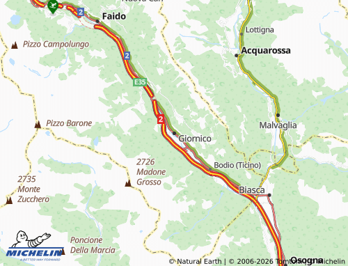 Mappa MICHELIN Giornico - ViaMichelin