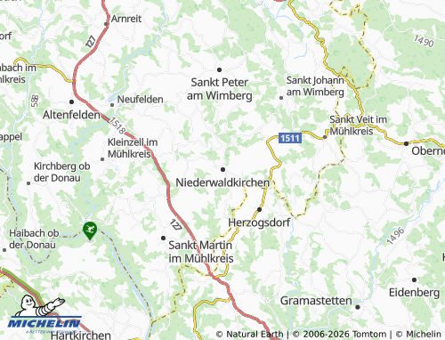 Mapa MICHELIN Niederwaldkirchen - ViaMichelin