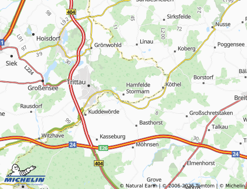 Kaart MICHELIN Hamfelde Stormarn - ViaMichelin