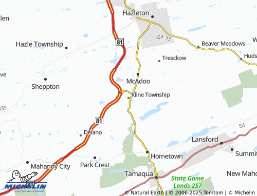 Carte MICHELIN Kline Township - ViaMichelin