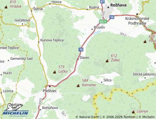 MICHELIN Slavec map - ViaMichelin