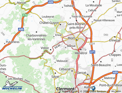 MICHELIN-Landkarte Saint-Genest-l'Enfant - ViaMichelin