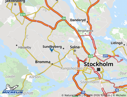 Mappa MICHELIN Sundbyberg - ViaMichelin