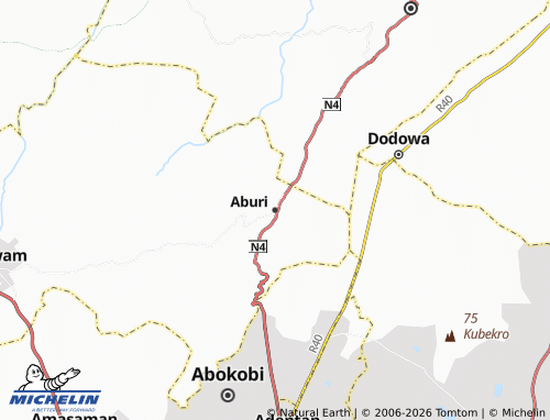 Mapa MICHELIN Aburi - ViaMichelin