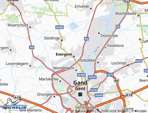 Mapa MICHELIN Evergem - ViaMichelin