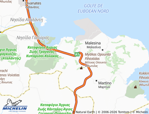 Carte MICHELIN Proskynas - ViaMichelin