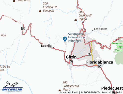 MICHELIN Altos de Palonegro map - ViaMichelin