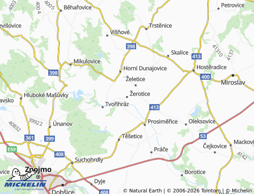 Mappa MICHELIN Žerotice - ViaMichelin