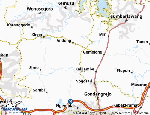 Mapa MICHELIN Gondangrawe - ViaMichelin