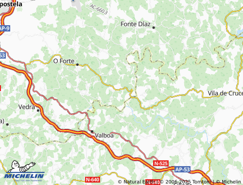 MICHELIN Oural (Santa María) map - ViaMichelin