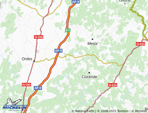 MICHELIN Abellá (Santo Estevo) map - ViaMichelin