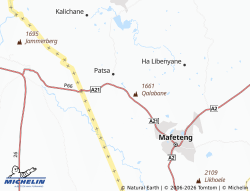 MICHELIN Ha Molapo map - ViaMichelin
