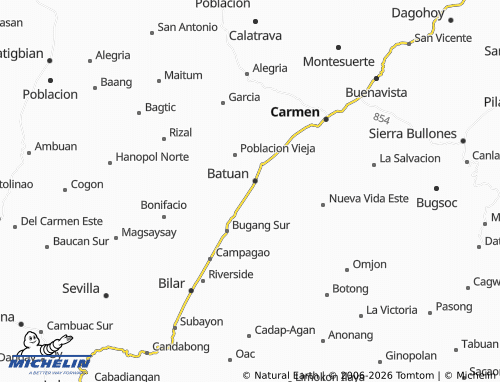 MICHELIN Poblacion Sur map - ViaMichelin