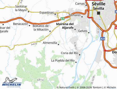 Kaart MICHELIN Almensilla - ViaMichelin