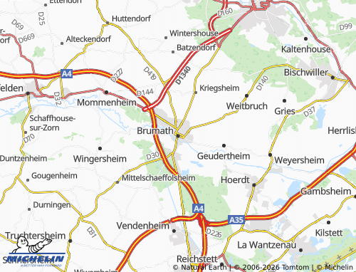 Mapa MICHELIN Brumath - ViaMichelin