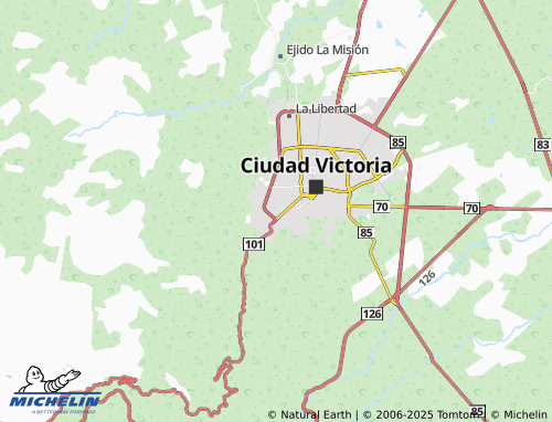 MICHELIN Américo Villarreal Guerra map - ViaMichelin